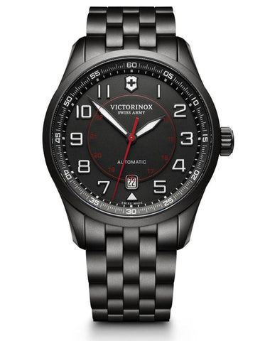 Victorinox Swiss Army Mens Airboss Automatic - Black PVD - Bracelet - Date - 241740_598343ae-c3b3-4b3c-a73b-769be6841b4b