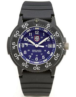 Luminox Men's Series 1 Navy SEAL Dive Watch - Blue Face - Rubber Strap - 3003