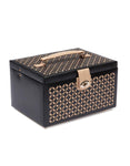 WOLF Chloé Medium Jewelry Box - Black Patterned Leather - Travel Case - 3010-02