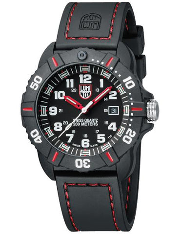 Luminox Coronado 44mm Tactical Watch - Black Dial - Red Accents - 200m - 3035