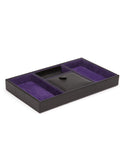 WOLF Blake 4 Compartment Valet Tray - Black Pebble & Purple - 3051-28_2789d06b-bc6b-4b6b-aa28-dd65628596f3