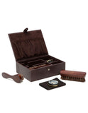 WOLF Blake Shoe Shine Kit - Genuine Brown Lizard Leather - Shoe Polish & Brushes - 3052-95A_7eaae531-ea1c-47a8-b8db-e2c7f7035303