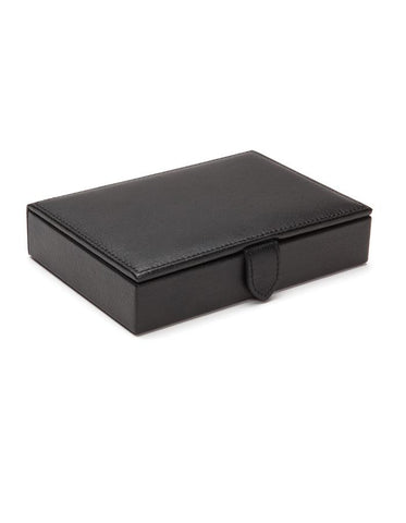 WOLF Blake Cufflink Box - Black Pebble Leather & Purple - 11 Compartments - 3053-28_43664c56-1b00-46cf-a875-72fe0ff1e11e