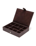 WOLF Blake Cufflink Box - Brown Lizard Leather - 11 Compartments - 3053-95A_5e712bfa-adf4-43d9-9063-f0a3eafbefd7