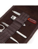 WOLF Blake Travel Manicure Set - Genuine Brown Lizard Leather - 3058-95B_36a18b85-61a1-4547-bdcd-ce6856b58a09