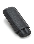 WOLF Blake 2 Piece Cigar Case - Black Teju Lizard with Gray Lining - 3065-58A_784f59bc-79fb-4a82-9815-f13b4d990c5f