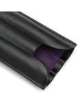 WOLF Blake 3 Piece Cigar Case - Black Pebble Leather with Purple Lining - 3066-28C_bd8feaab-131c-436d-a9a6-9b8ea39a9abf