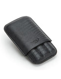 WOLF Blake 3 Piece Cigar Case - Black Teju Lizard with Gray Lining - 3066-58A_40c23f62-9f6a-4663-ac61-bbdbecd9813e