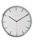 NeXtime Company Stripe Wall Clock - Aluminum Case - White Dial - 13.75in - 3071WI_dcd28f52-16da-4708-8d71-4d098f550e14