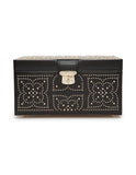 WOLF Marrakesh Medium Jewelry Box - Black - LusterLoc Lining - Gold Accents - 3081-02A