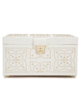 WOLF Marrakesh Medium Jewelry Box - Cream - LusterLoc Lining - Gold Accents - 3081-53A