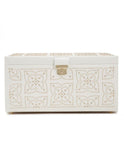 WOLF Marrakesh Large Jewelry Box - Cream - LusterLoc Lining - Gold Accents - 3082-53A