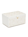 WOLF Marrakesh Large Jewelry Box - Cream - LusterLoc Lining - Gold Accents - 3082-53