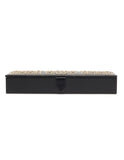 WOLF Marrakesh Safe Deposit Box - Black - LusterLoc Lining - Gold Accents - 3084-02A