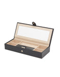 WOLF Marrakesh Safe Deposit Box - Black - LusterLoc Lining - Gold Accents - 3084-02B