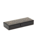 WOLF Marrakesh Safe Deposit Box - Black - LusterLoc Lining - Gold Accents - 3084-02