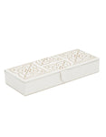 WOLF Marrakesh Safe Deposit Box - Cream - LusterLoc Lining - Gold Accents - 3084-53