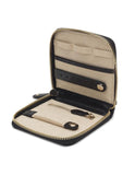 WOLF Marrakesh Travel Case - Black Leather - LusterLoc Lining - Gold Accents - 3085-02B