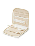 WOLF Marrakesh Travel Case - Cream Leather - LusterLoc Lining - Gold Accents - 3085-53B