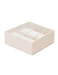 WOLF 6 Piece Stackable Watch Tray - Cream Saffiano - Suede Inner Lining - 3097-53_518caea9-ea87-4ccd-a27e-b5df48e1738a