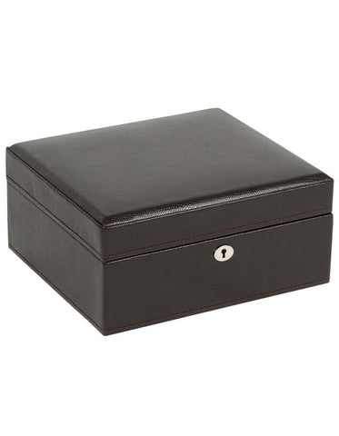 WOLF London Square Jewelry Box - Brown - Leather - Mirror - LusterLoc - 3152-06_2a6e97ec-f5ef-41b0-9306-82d14af21f97