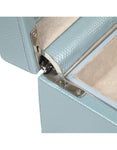 WOLF London Square Jewelry Box - Ice Blue - Leather - Mirror - LusterLoc - 3152-24C