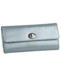 WOLF London Jewelry Roll - Ice Blue - Lizard Leather - LusterLoc - 3153-24