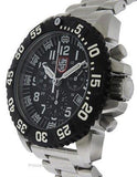 Luminox Mens Navy Seal Steel Colormark Chronograph - Black Dial and Stainless - 3182A