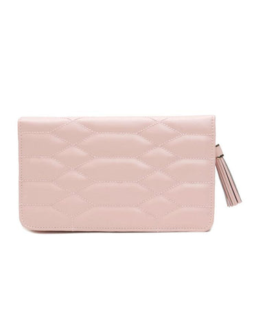 WOLF Caroline Jewelry Portfolio - Rose Quartz - Quilted Leather - 3248-15