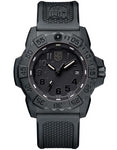 Luminox Mens Navy Seal Trident - Blackout - Rubber Strap - 200m - Date - 3501.BO