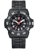 Luminox Mens Navy Seal Trident - White Accents - Carbon Link Bracelet - 200m - 3502