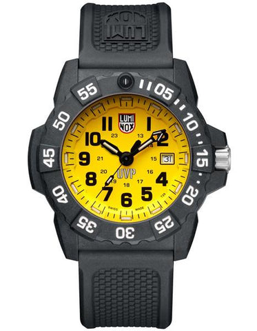 Luminox Mens Scott Cassell UVP Set - Black Case & Straps - Yellow Dial - 200m - 3505.SC.SET