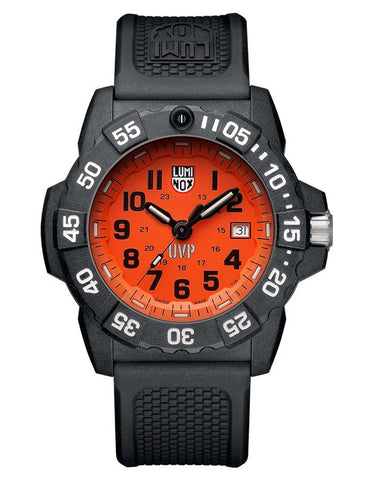 Luminox Mens Scott Cassell UVP Set - Black Case & Straps - Orange Dial - 200m - 3509.SC.SET