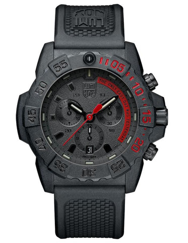 Luminox Navy SEAL Chronograph Mens Watch - Carbon Case - Rubber Strap - 200M - 3581.EY.F