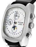 Glycine Altus Complique - White Face - Black Rubber Strap - 3827.11A