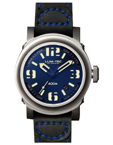 Lum-Tec Mens Abyss Automatic - Blue Dial - Leather Strap - Date - 400m - 400M-2_22dba231-5717-4e22-bcb8-e04ce65f8333