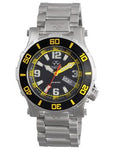 Reactor  Atlas Midsized Dive Watch - Black and Yellow - Stainless Steel Bracelet - 45007