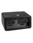 WOLF Windsor Double Watch Winder with Cover - Black Pebble Leather - Module 2.5 - 4526-029_7d0ce604-caeb-4463-8d99-c5b6974759ee