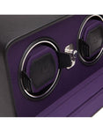 WOLF Windsor Double Watch Winder with Cover - Black & Purple - Module 2.5 - 4526-03C_192a7671-fe0f-4362-9116-781eee4033df