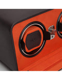 WOLF Windsor Double Watch Winder with Cover - Brown & Orange - Module 2.5 - 4526-06C_56f5e66a-1d38-4409-afd1-e48abf2de4f3