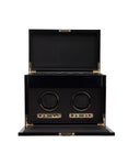 Wolf Designs Savoy 2.7 Burlwood Double Watch Winder with Storage - Watch Cuff - 4546-10A_bfd71e7e-ff9b-42c1-8d68-8a57ac775674