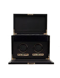 Wolf Designs Savoy 2.7 Burlwood Double Watch Winder with Storage - Watch Cuff - 4546-10A_bfd71e7e-ff9b-42c1-8d68-8a57ac775674