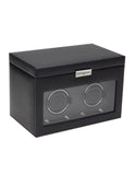 Wolf Designs Viceroy Module 2.7 - Double Watch Winder with Storage - Black - 4562-02_7f16b570-cc04-473b-bef6-f3f5f02aed81