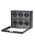 Wolf Designs Viceroy Module 2.7 - Six Watch Winder with Cover - Black Pebble - 4568-02A_11d5dd59-ad12-4f68-a8ab-1155aade4326