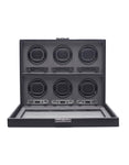 Wolf Designs Viceroy Module 2.7 - Six Watch Winder with Cover - Black Pebble - 4568-02B_49331916-58e6-42cb-adb7-b63670da0592