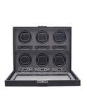 Wolf Designs Viceroy Module 2.7 - Six Watch Winder with Cover - Black Pebble - 4568-02B_49331916-58e6-42cb-adb7-b63670da0592