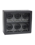 Wolf Designs Viceroy Module 2.7 - Six Watch Winder with Cover - Black Pebble - 4568-02_8e293919-a434-4f0f-bb33-a0f50cd06f3c