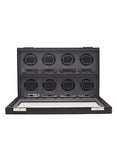 Wolf Designs Viceroy Module 2.7 - Eight Watch Winder with Cover - Black Pebble - 4569-02A_3f459f4b-705e-492a-9f9e-bdb696de8129