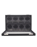 Wolf Designs Viceroy Module 2.7 - Eight Watch Winder with Cover - Black Pebble - 4569-02A_3f459f4b-705e-492a-9f9e-bdb696de8129