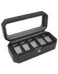 Wolf Designs 5 Watch Box - Black Pebble Finish - 4583-029A_8953c5b9-cf6d-423d-b373-65d23153a21d